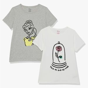 Bundle up to Disney T-shirts,Beauty and the Beast. XL NWT